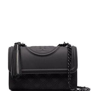 Tory Burch Matte Black Small Flemming convertible bag